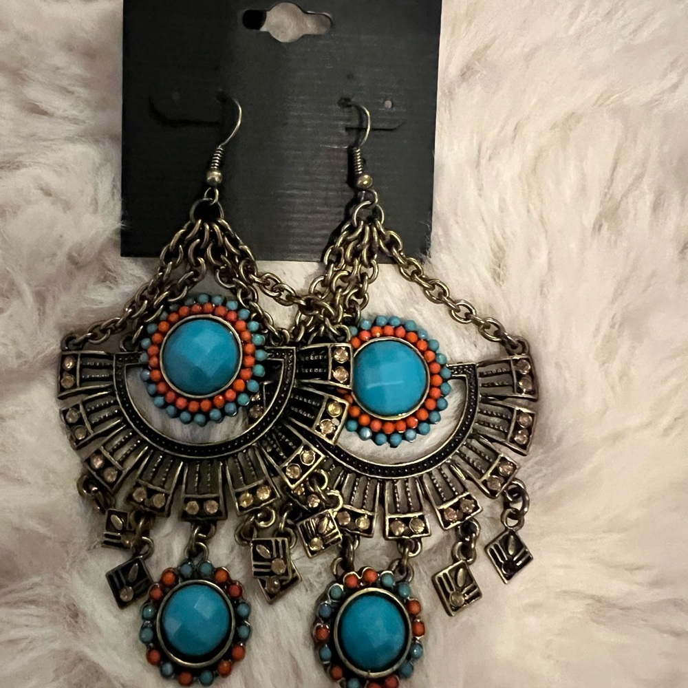 Beautiful turquoise dangle earrings